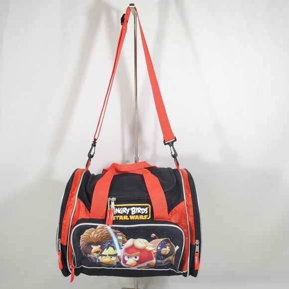 Star Wars Angry Birds Duffle Gym Bag Black Red Ove - Picture 6 of 12